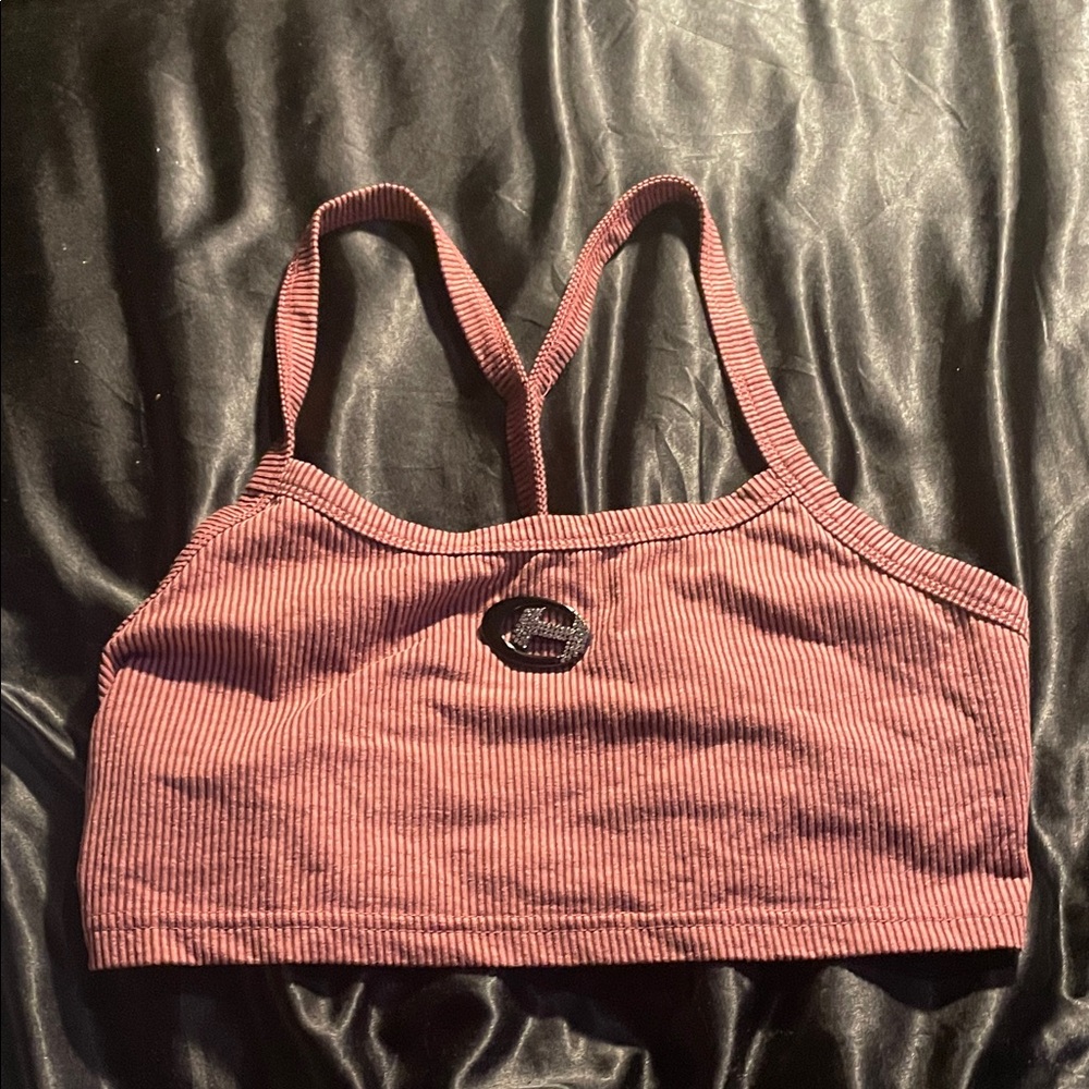 SHEIN Ribbed Tank Top in Mauve